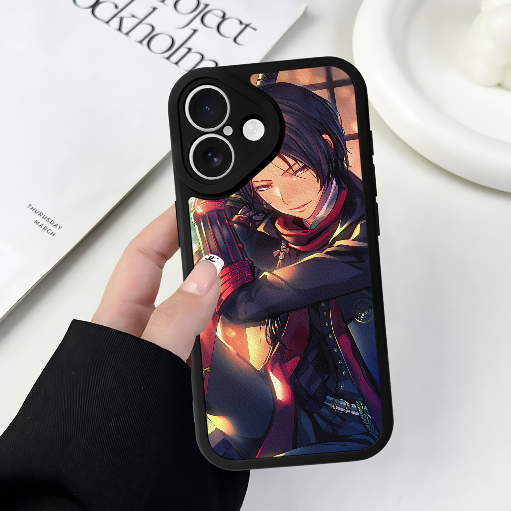 （画像用） 刀剣乱舞 Touken Ranbu 【iPhone 16シリーズ対応】シリコンスマホケース（レザー調） 材質：シリコン